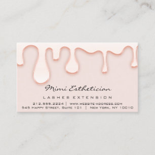 Aftercare Instructions Lash Rose Elegant Drips Business Card