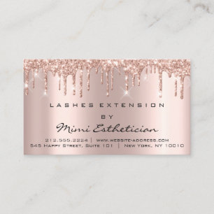 Aftercare Instructions Lash Rose Gold Drips Spark Business Card