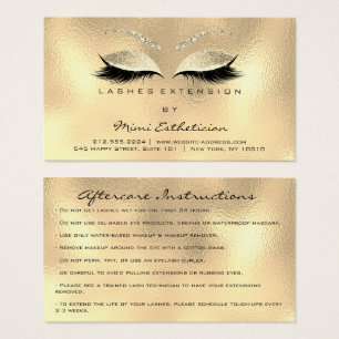 Aftercare Instructions Lashes Champaigne Gold