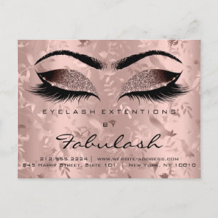 Aftercare Instructions Lashes Extension Rose Birds Postcard