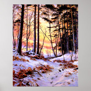 Afterglow, famous painting by Joseph Farquharson Poster