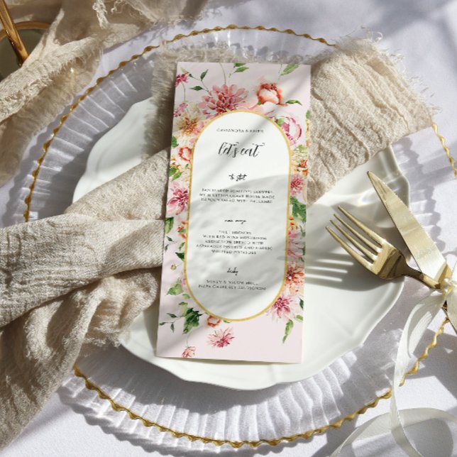 Afterglow Garden Florals Wedding Menu (Creator Uploaded)