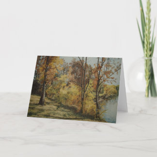 Afternoon Autumn Shadows Holiday Card