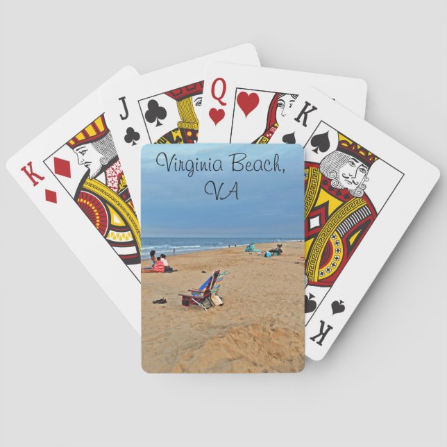 Afternoon Beach Fun Playing Cards (Back)
