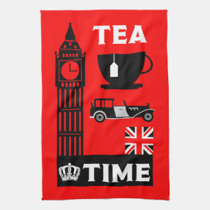 Afternoon British Tea Parties Kitchen Towel