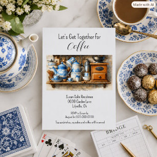 Afternoon Coffee Get Together  Invitation