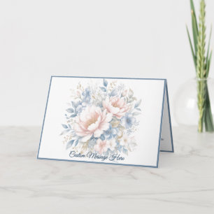 Afternoon in Bloom Personalized Floral Design Card