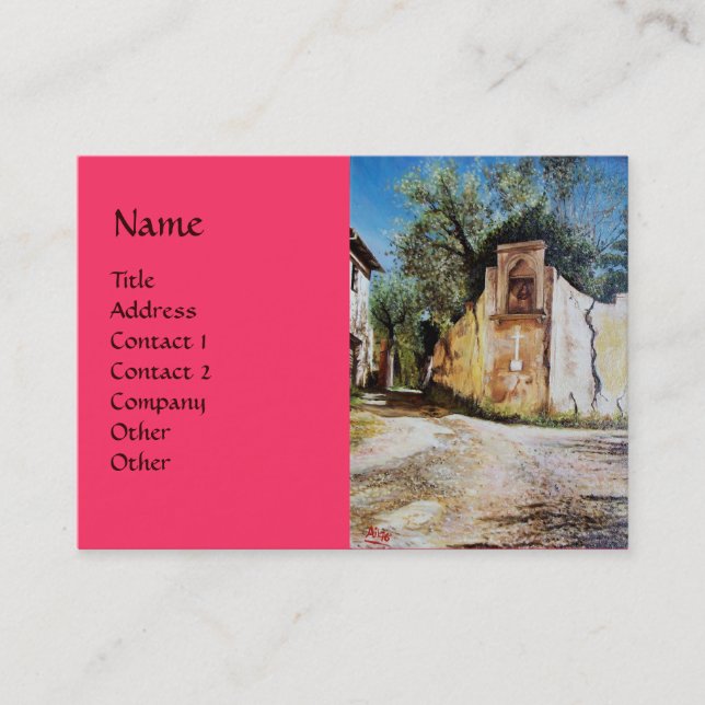 AFTERNOON IN RIMAGGIO / Tuscany View Business Card (Front)
