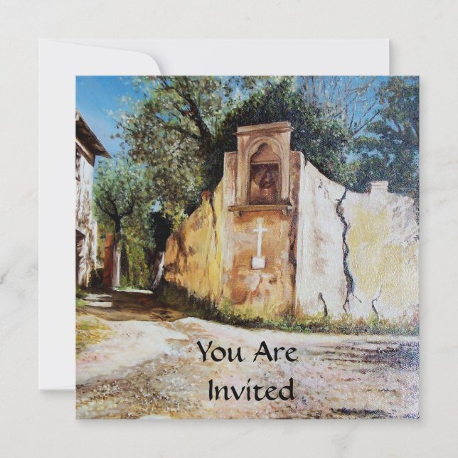 AFTERNOON IN RIMAGGIO / Tuscany View Invitation (Front)