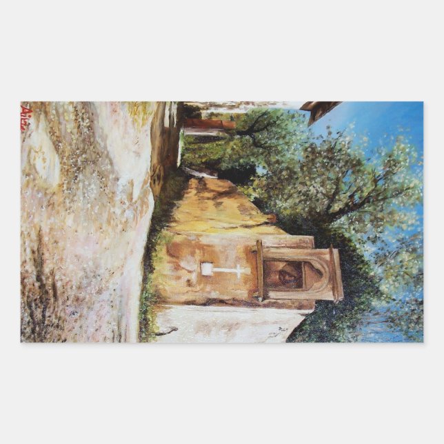 AFTERNOON IN RIMAGGIO / Tuscany View Sticker (Front)