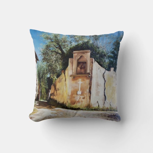 AFTERNOON IN RIMAGGIO / Tuscany View Throw Pillow (Front)