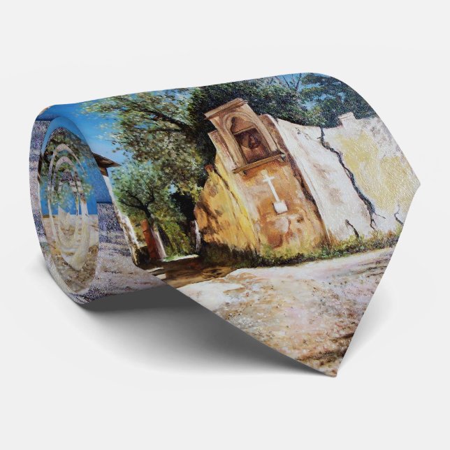 AFTERNOON IN RIMAGGIO / Tuscany View Tie (Rolled)