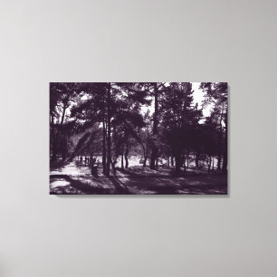 Afternoon in the Park (Purple Toned BW) Canvas Print