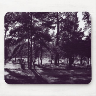 Afternoon in the Park (Purple Toned BW) Mouse Pad