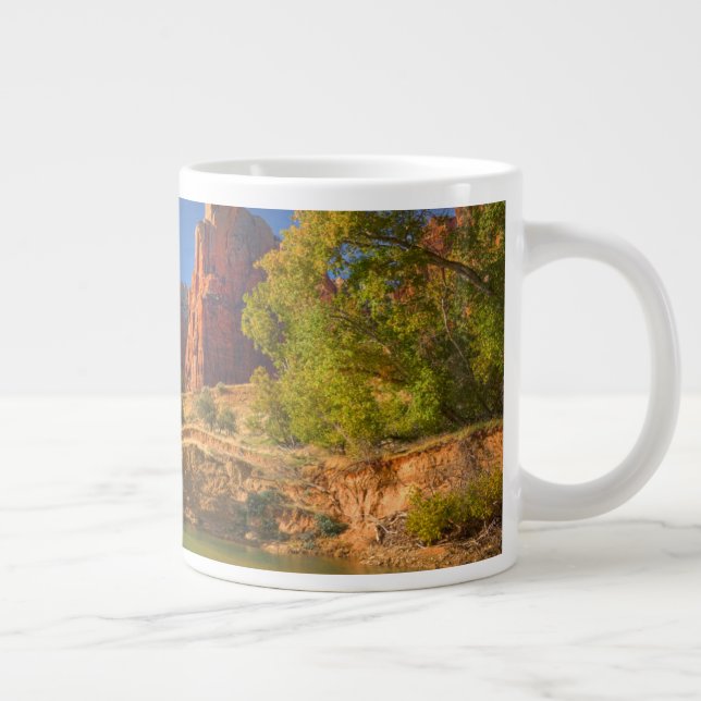 Afternoon In Zion National Park Large Coffee Mug (Right)