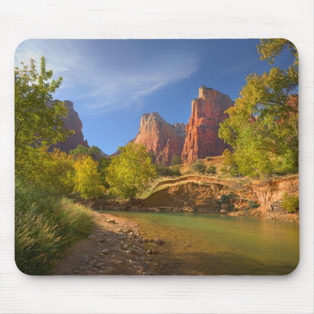 Afternoon In Zion National Park Mouse Pad (Front)