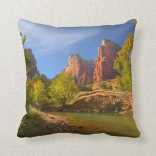Afternoon In Zion National Park Throw Pillow