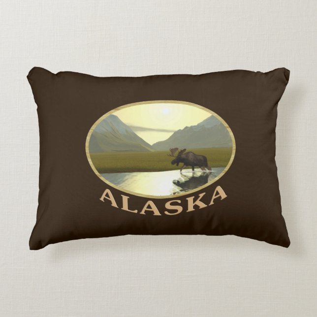 Afternoon Moose Accent Pillow (Front)
