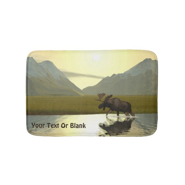 Afternoon Moose Bath Mat (Front)