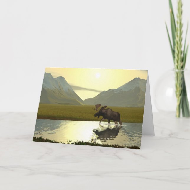 Afternoon Moose Card (Front)