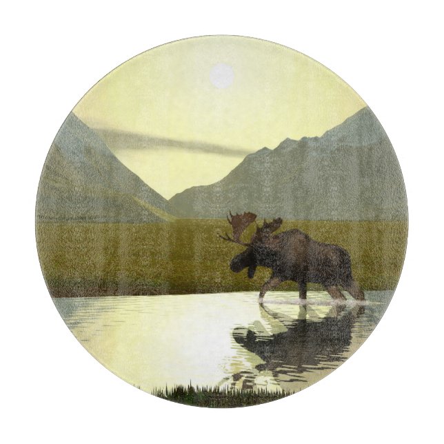 Afternoon Moose Cutting Board (Front)