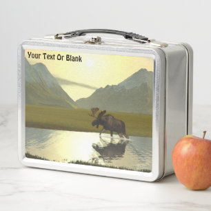 Afternoon Moose Metal Lunch Box