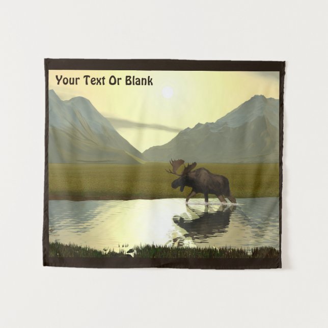 Afternoon Moose Tapestry (Front (Horizontal))