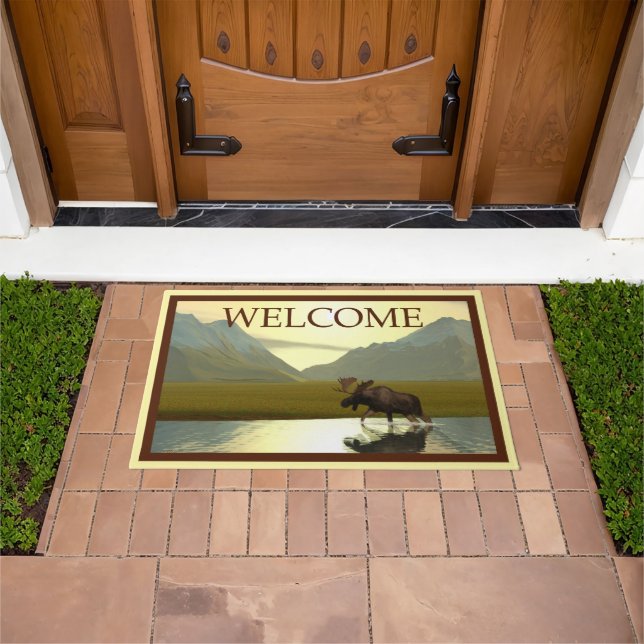Afternoon Moose - Welcome Doormat (Outdoor)