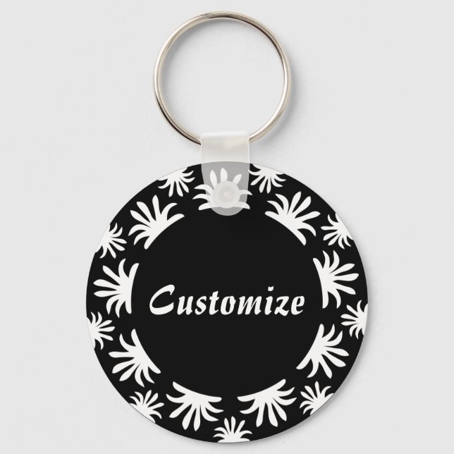 Afternoon of the Triffids Template - B&W Keychain (Front)