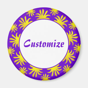 Afternoon of the Triffids Template - Purple & Gold Magnet