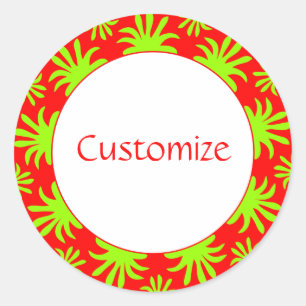 Afternoon of the Triffids Template - Red Classic Round Sticker