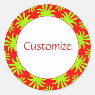 Afternoon of the Triffids Template - Red Classic Round Sticker