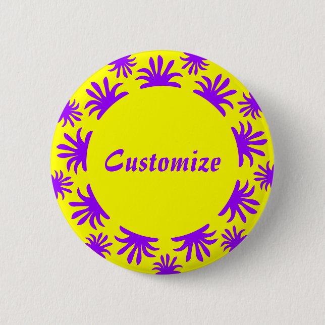 Afternoon of the Triffids Template -Yellow 2 Inch Round Button (Front)