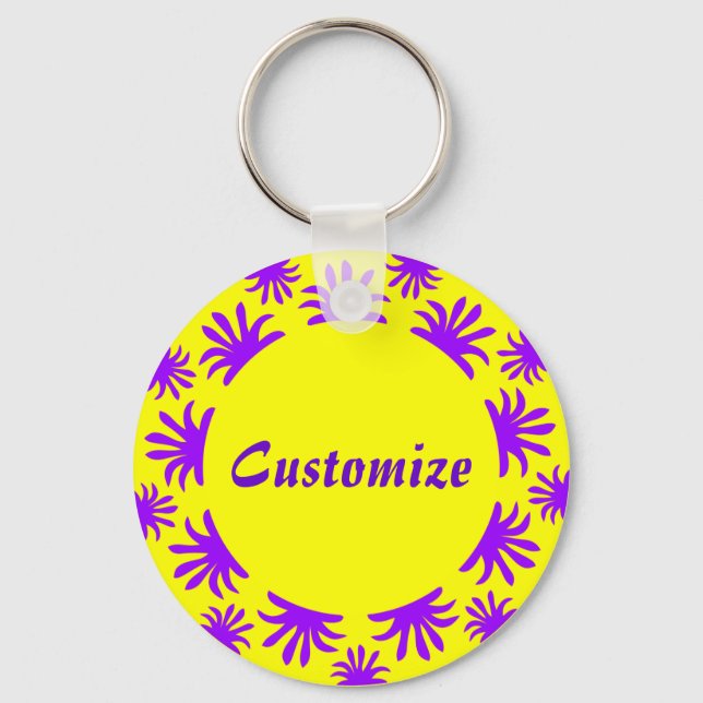 Afternoon of the Triffids Template -Yellow Keychain (Front)