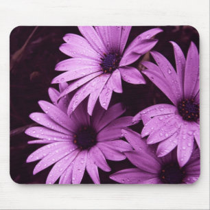 Afternoon Showers Purple Pink Flowers Mousepad