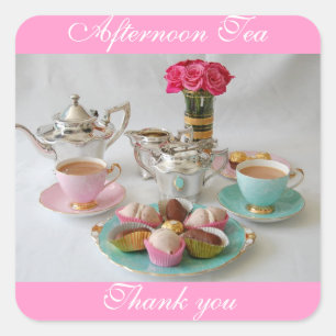 Afternoon Tea Favor or Shop Stickers