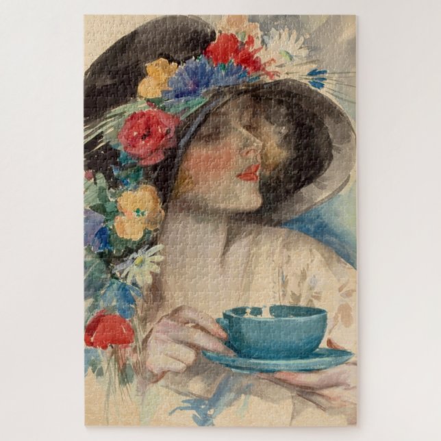 Afternoon Tea - Harrison Fisher Jigsaw Puzzle (Vertical)