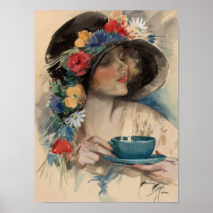 Afternoon Tea, Harrison Fisher  Poster