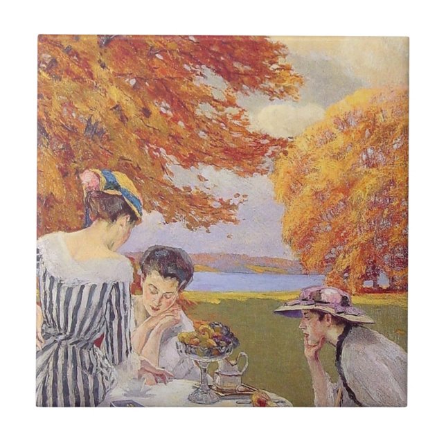 afternoon tea in the park tile (Front)
