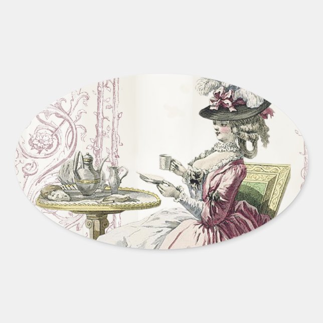 Afternoon Tea! Oval Sticker (Front)
