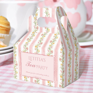Afternoon tea party grand millennial baby shower favor box
