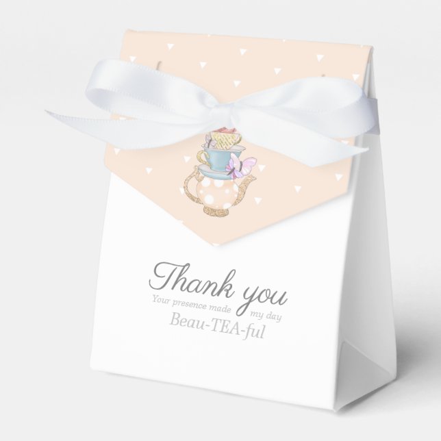 Afternoon Tea Party Ideas  Favor Box (Front Side)