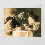 Afternoon Tea Postcard<br><div class="desc">Perfect for an invitation to tea or an invitation to chat,  these cards featuring a turn-of-the-century tea party perfectly suit the civilized world of slow mail.</div>