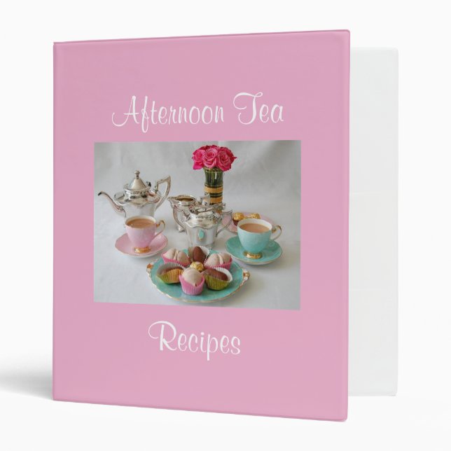 Afternoon Tea Recipe File Binder (Front/Inside)