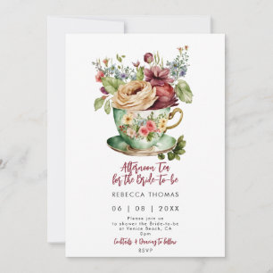 afternoon tea rose nuptiale invitation