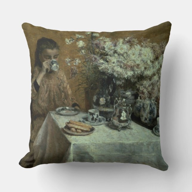 Afternoon Tea Throw Pillow (Front)