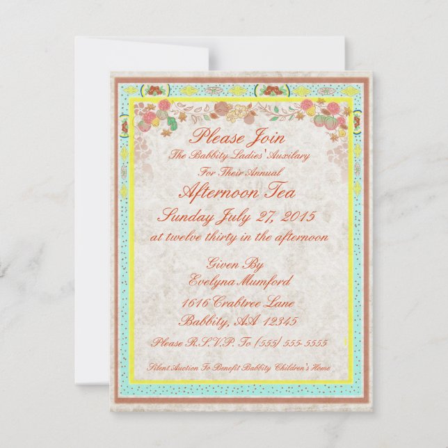 Afternoon Tea Vintage Johnson Bros Bone China - Invitation (Front)