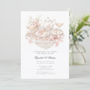 Afternoon Tea with the Bride to Be Bridal Shower  Invitation
