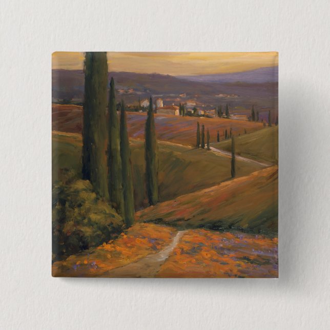 Afternoon Walk I 2 Inch Square Button (Front)