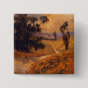 Afternoon Walk II 2 Inch Square Button